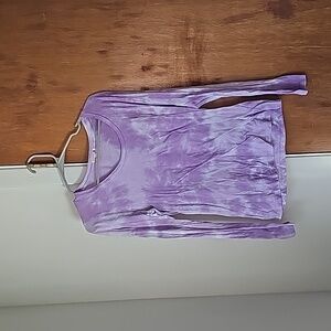 Sundry Tie Dye Round Neck Long Sleeve T-Shirt size 2